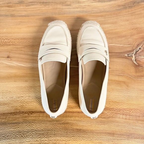 Sam Edelman Women's Kai Espadrille Loafer in Ivory Leather Size 8 - Picture 4 of 10